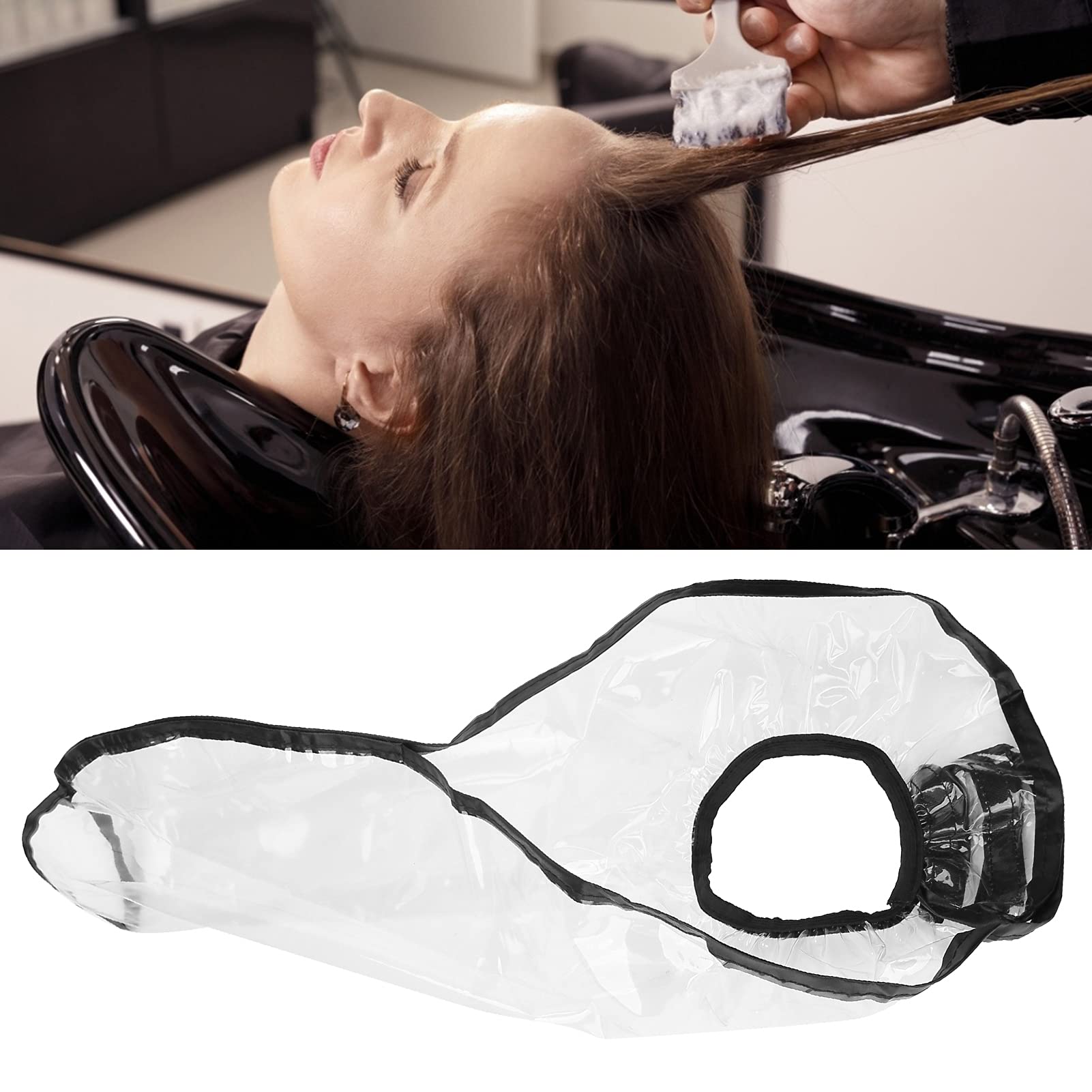 Hair Dye Funnel for Salon & Home Use - Comfortable Shampoo Rinse Cape for Elderly & Handicapped - Hair Washing Accessory for Easy Hair Coloring & Shampooing (Perfect for Home Hair Care & Salon Treatments)