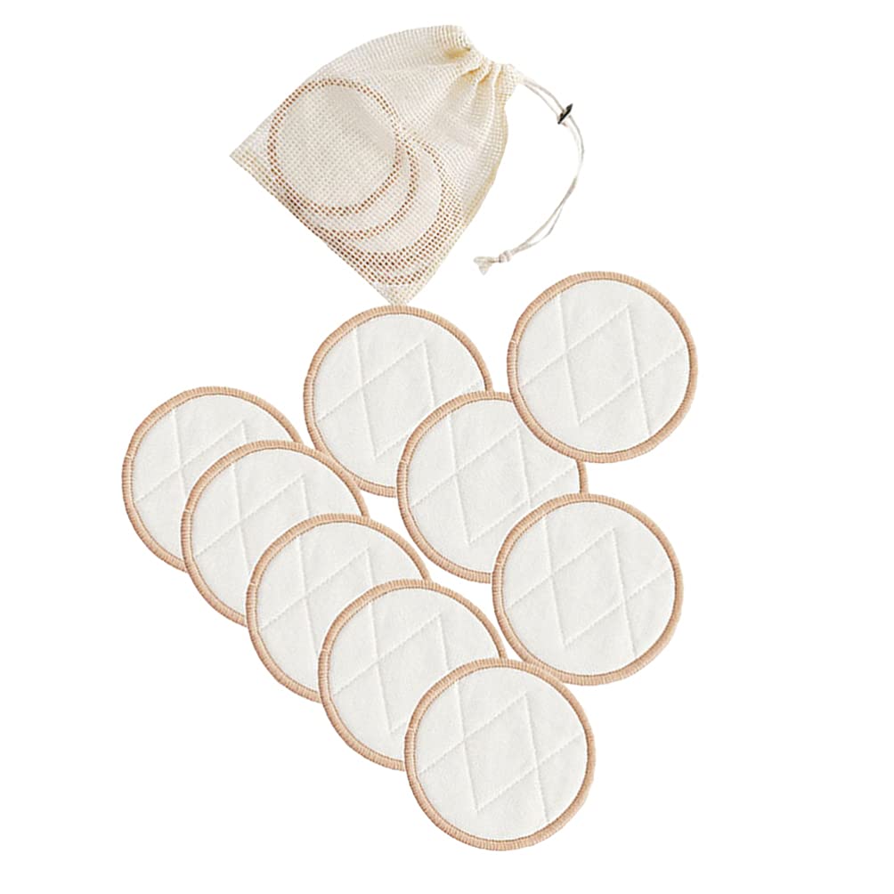 FOMIYES Reusable Makeup Remover Pads - 10pcs Soft Cotton Rounds for Gentle Face Cleansing, Makeup Removal & Skin Care - Includes Travel Storage Bag - Perfect for Daily Beauty Routine, Travel & On-the-Go Use