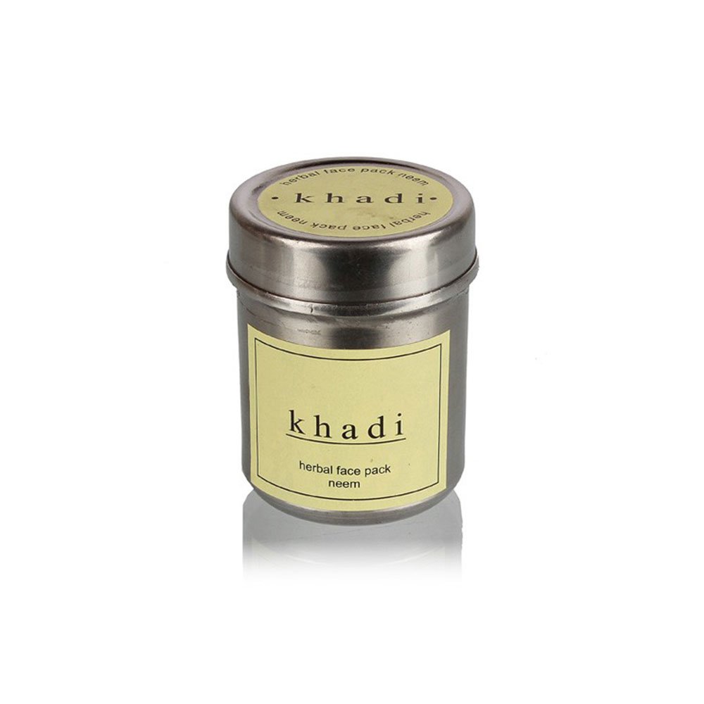 KHADI NATURAL Neem Face Pack for Acne & Glowing Skin - 50g Ayurvedic Clay Mask | Deep Cleansing & Oil Control for Daily Skincare Routine