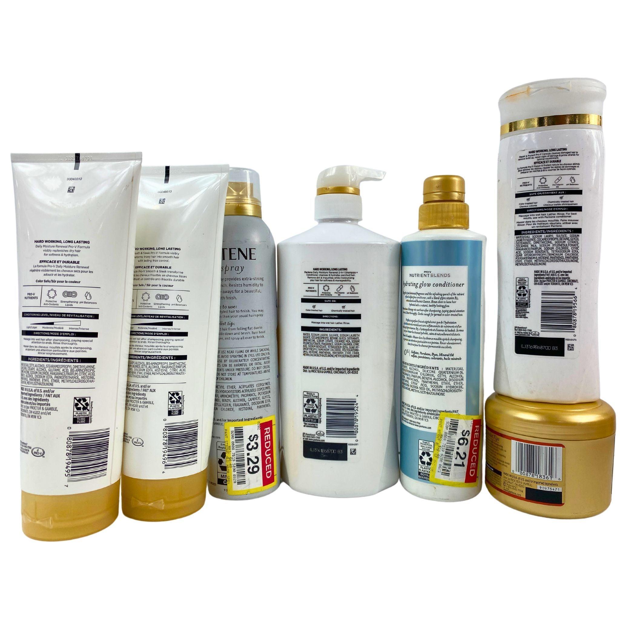 Pantene Hair Care Variety Pack - 50 Pcs Set with Shampoo, Conditioner & Treatments for All Hair Types | Perfect for Travel, Gifts & Daily Hair Care Routine