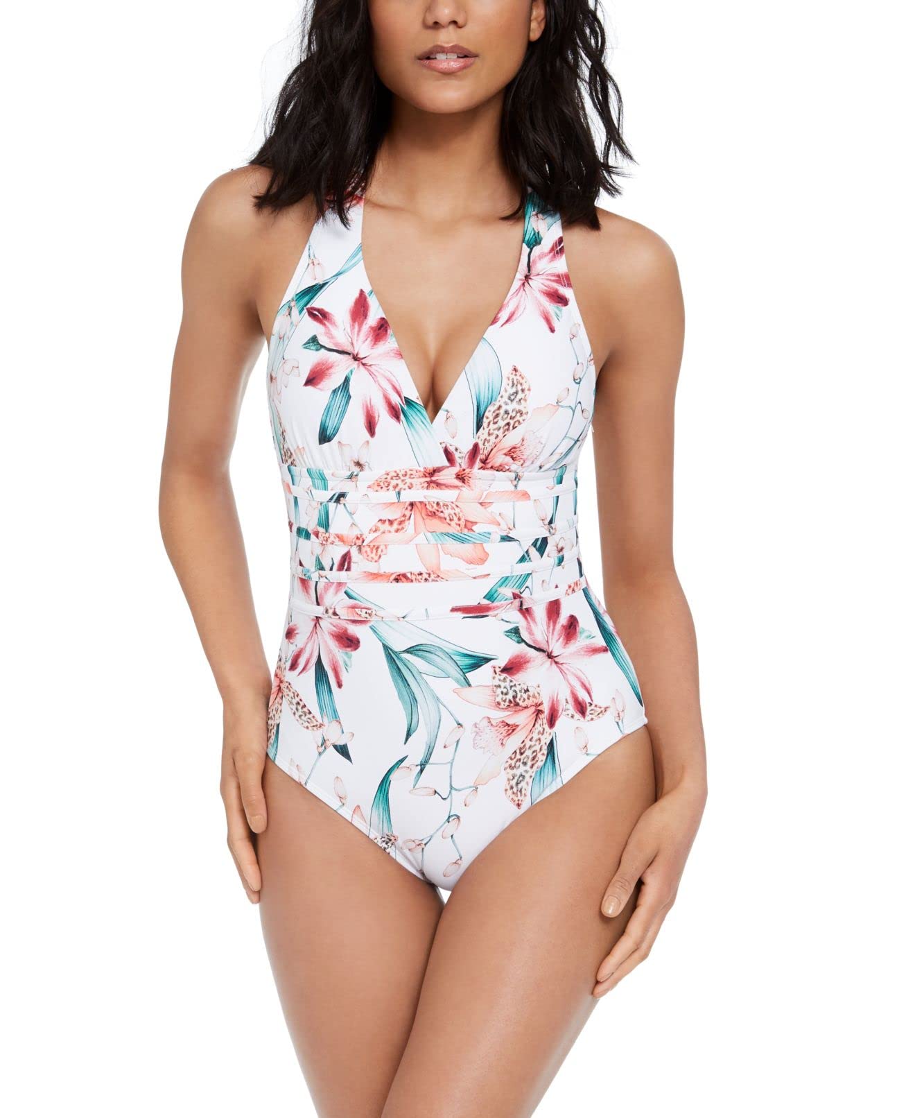 Women's Multi Strap Cross Back One Piece Swimsuit - Sexy High Cut Bathing Suit for Beach, Pool & Vacation - Plus Size Swimwear for Summer Water Sports