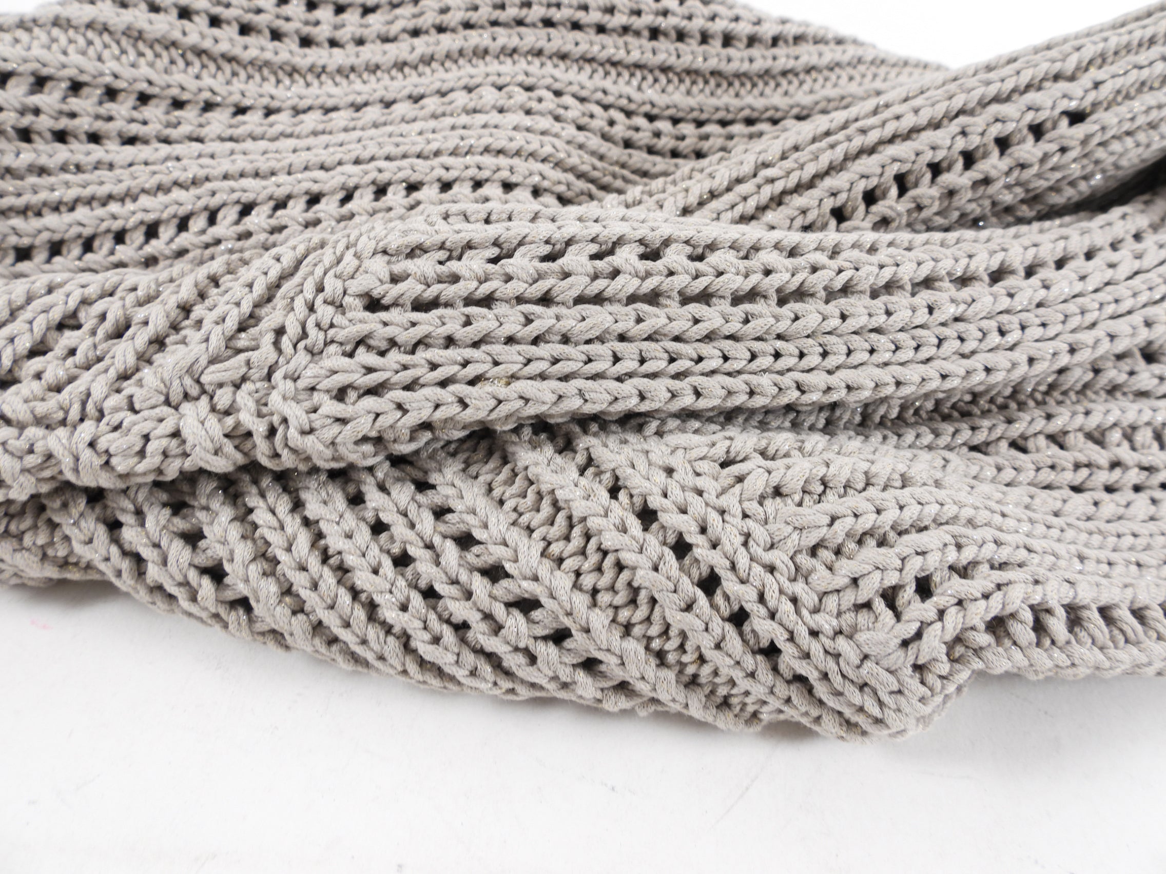 Brunello Cucinelli Grey Crop Knit Sweater with Cuffed Sleeves for Women | Soft Cashmere Blend | Winter Fashion & Casual Outfits | Perfect for Office, Dates, and Holiday Gatherings