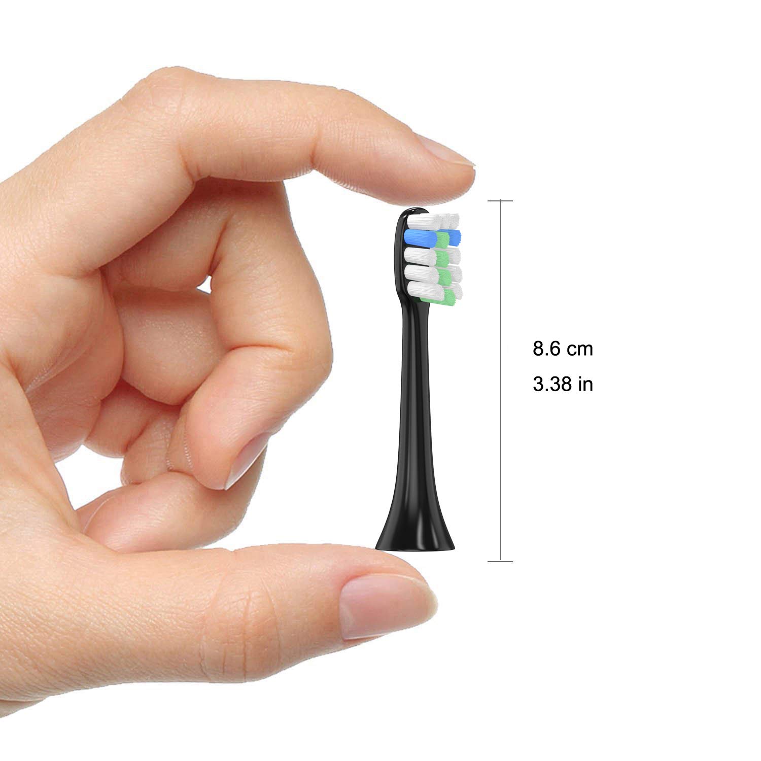 4 Pack Replacement Toothbrush Heads for Xiaomi/Soocare X3 Electric Toothbrush - Deep Cleaning Sonic Brush Heads with Travel Caps - Compatible with Automatic Electric Toothbrushes for Home & Travel Use