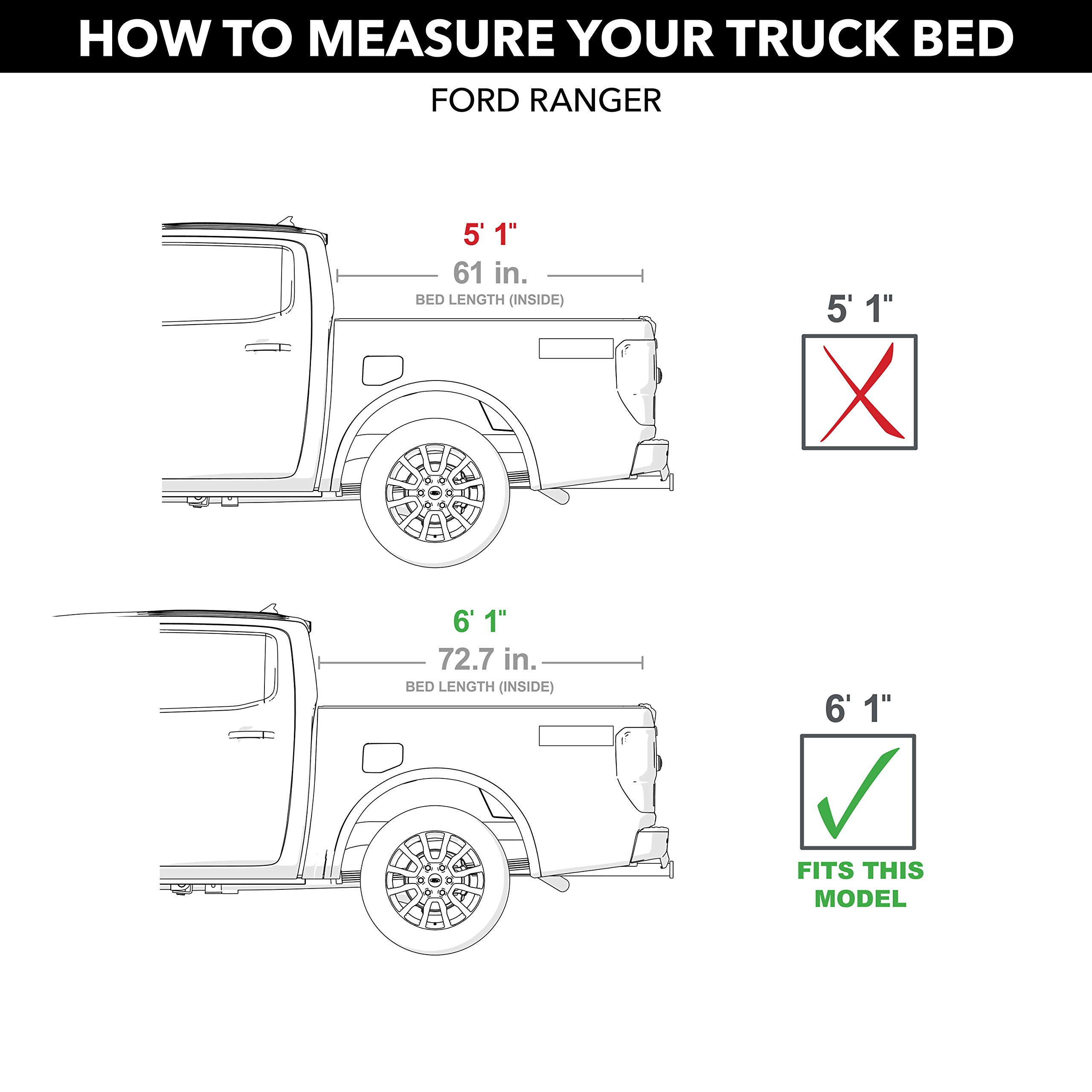Extang Trifecta e-Series Soft Folding Truck Bed Tonneau Cover for 2019-2023 Ford Ranger 6'1