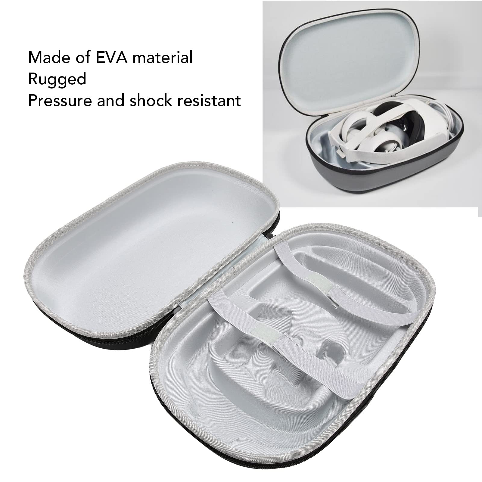 VR Gaming Headset Case - Durable Hard Shell Travel Storage Bag, Shockproof & Lightweight for VR Headsets - Perfect for Travel, Gaming, and On-the-Go Protection