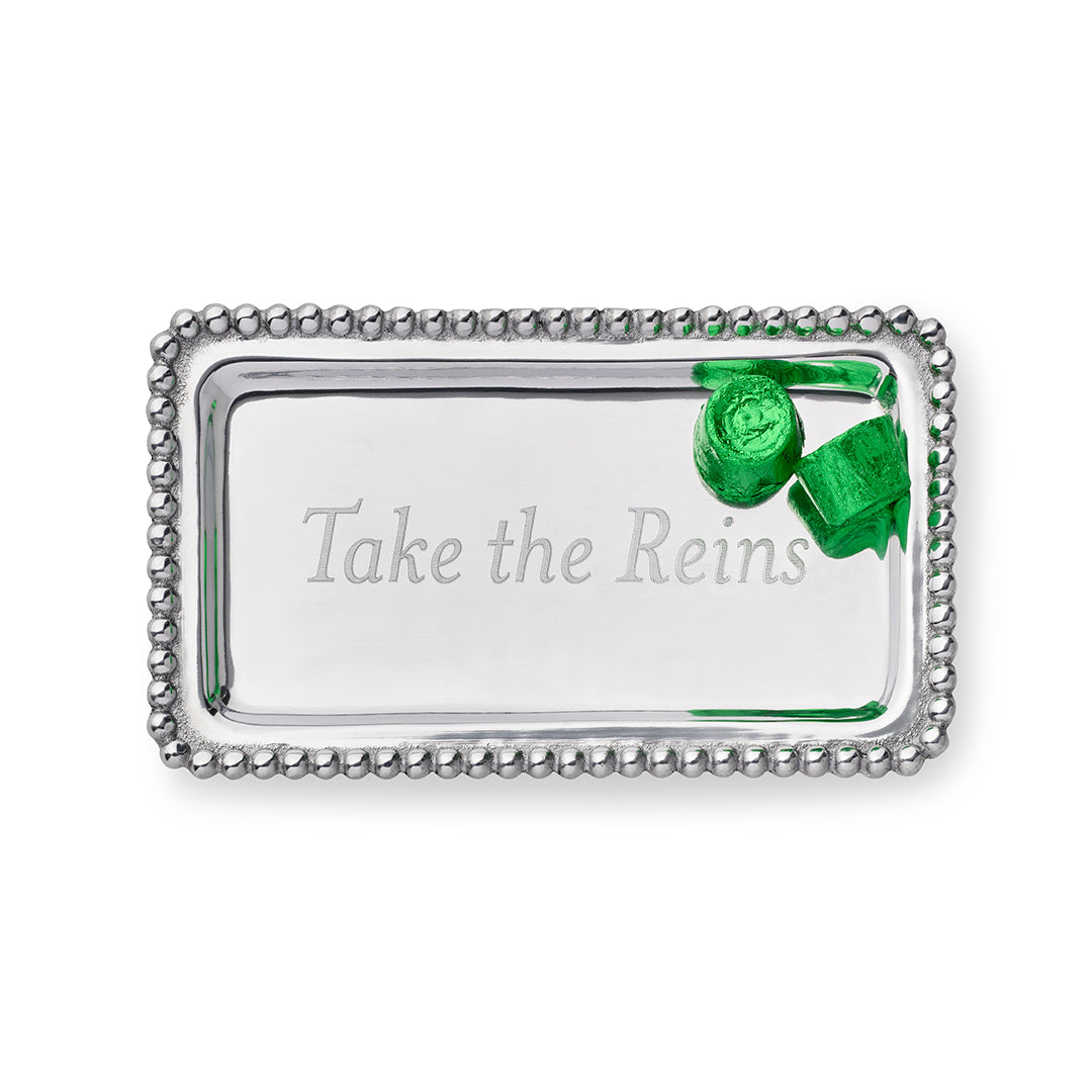Elegant Wooden Take The Reins Tray - Perfect for Home Organization, Jewelry Display & Coffee Table Decor - Ideal for Living Room, Bedroom & Office Use