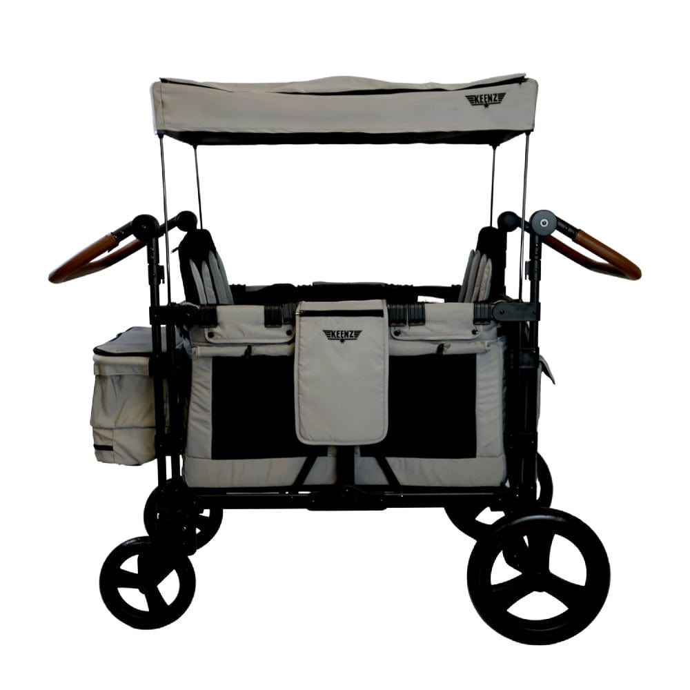 Keenz XC+2.0 Stroller Wagon for 4 Passengers - All-Terrain Baby & Kids Wagon with Canopy - Perfect for Beach, Park, and Family Outings