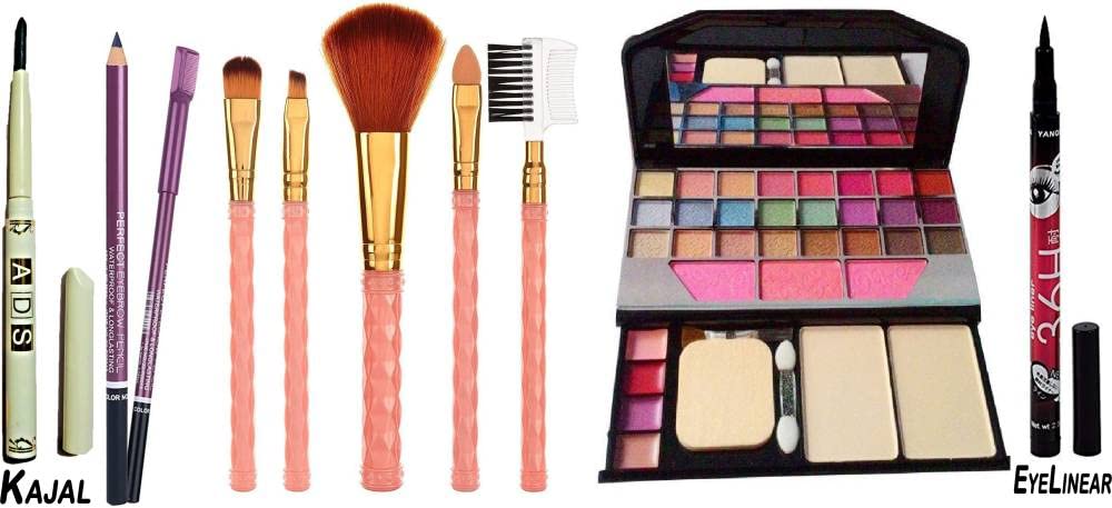Fozzby Beggie TYA 6155 Makeup Kit - 24 Eyeshadow Shades, 1 Eyeliner, 5 Brushes, 1 Kajal & 1 Eyebrow Pencil | Complete Cosmetic Set for Professional Makeup & Everyday Beauty Looks