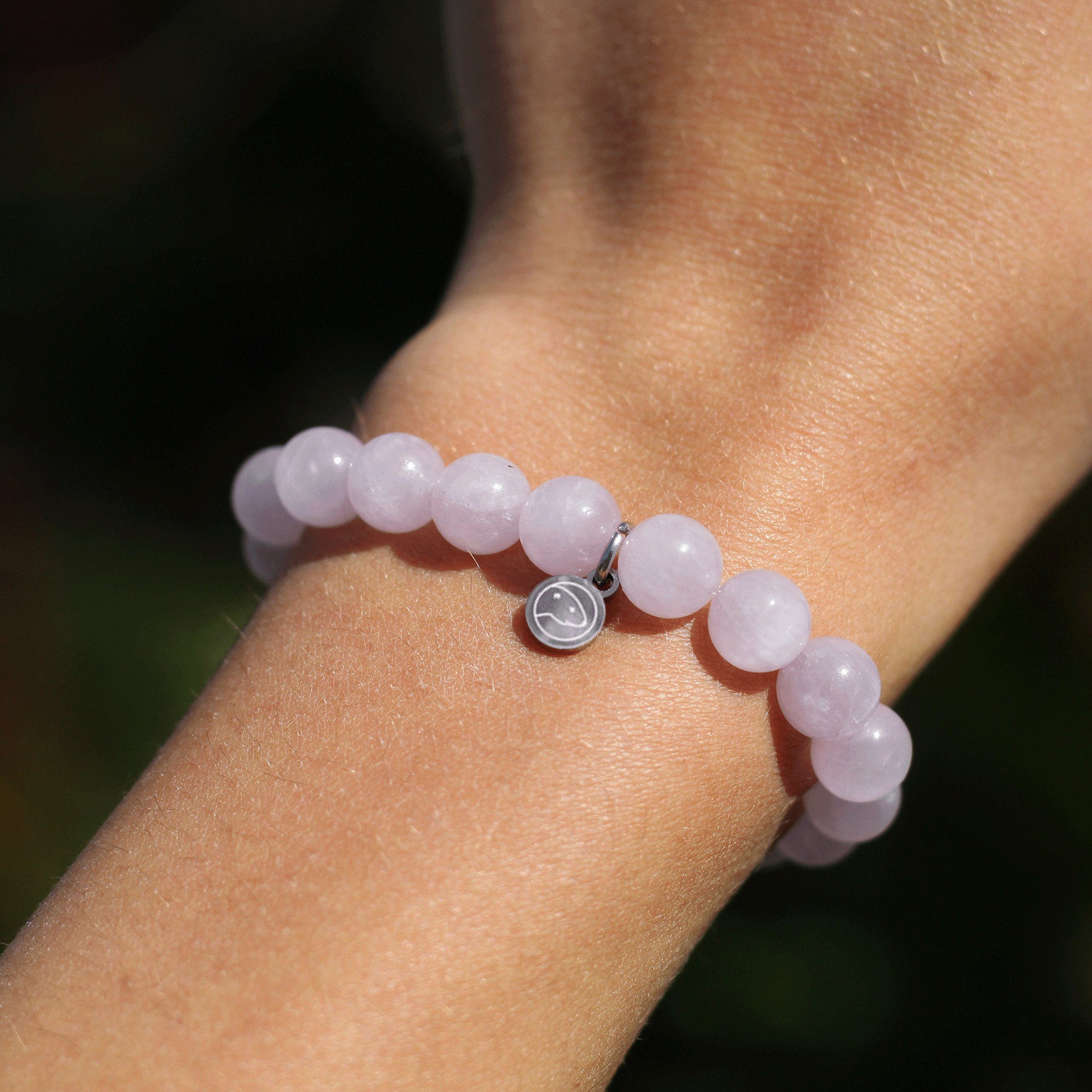 Natural Kunzite Gemstone Bracelet for Women - Healing Crystal Jewelry for Stress Relief & Positive Energy | Perfect for Meditation, Yoga & Spiritual Gifts
