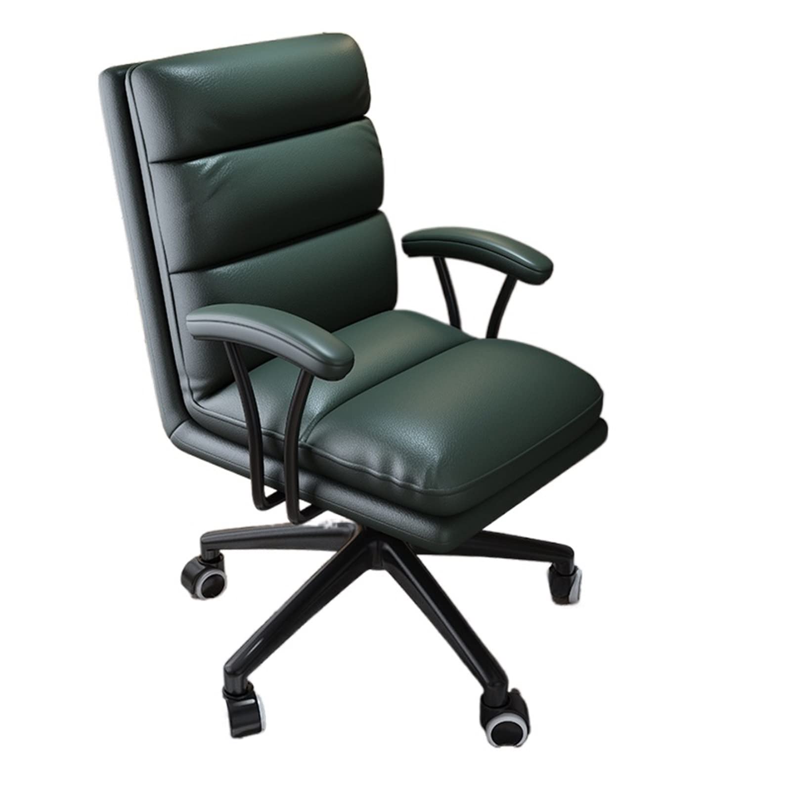Ergonomic Rolling Computer Chair with Soft Padding, Swivel Backrest & Height Adjustment - Home Office, Gaming, and Leisure Use (Color: 4)