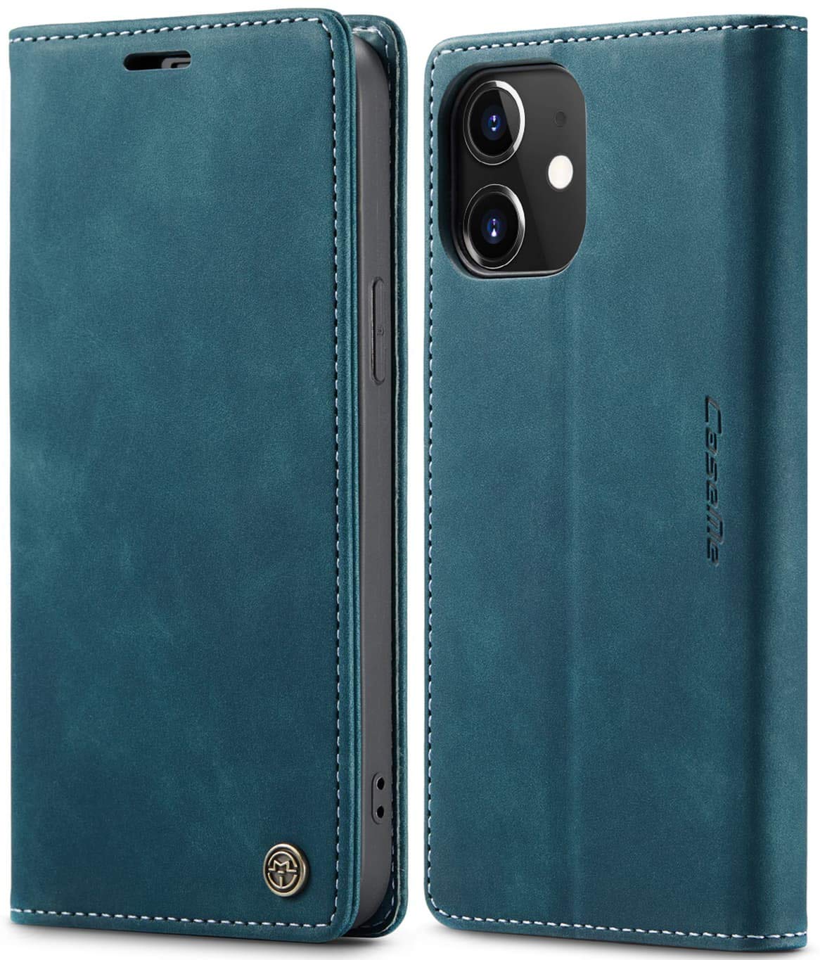 SINIANL Leather Wallet Case for iPhone 12 Pro Max (6.7 inch) - Magnetic Flip Cover with Credit Card Holder & RFID Protection | Perfect for Business, Travel & Daily Use (Blue)