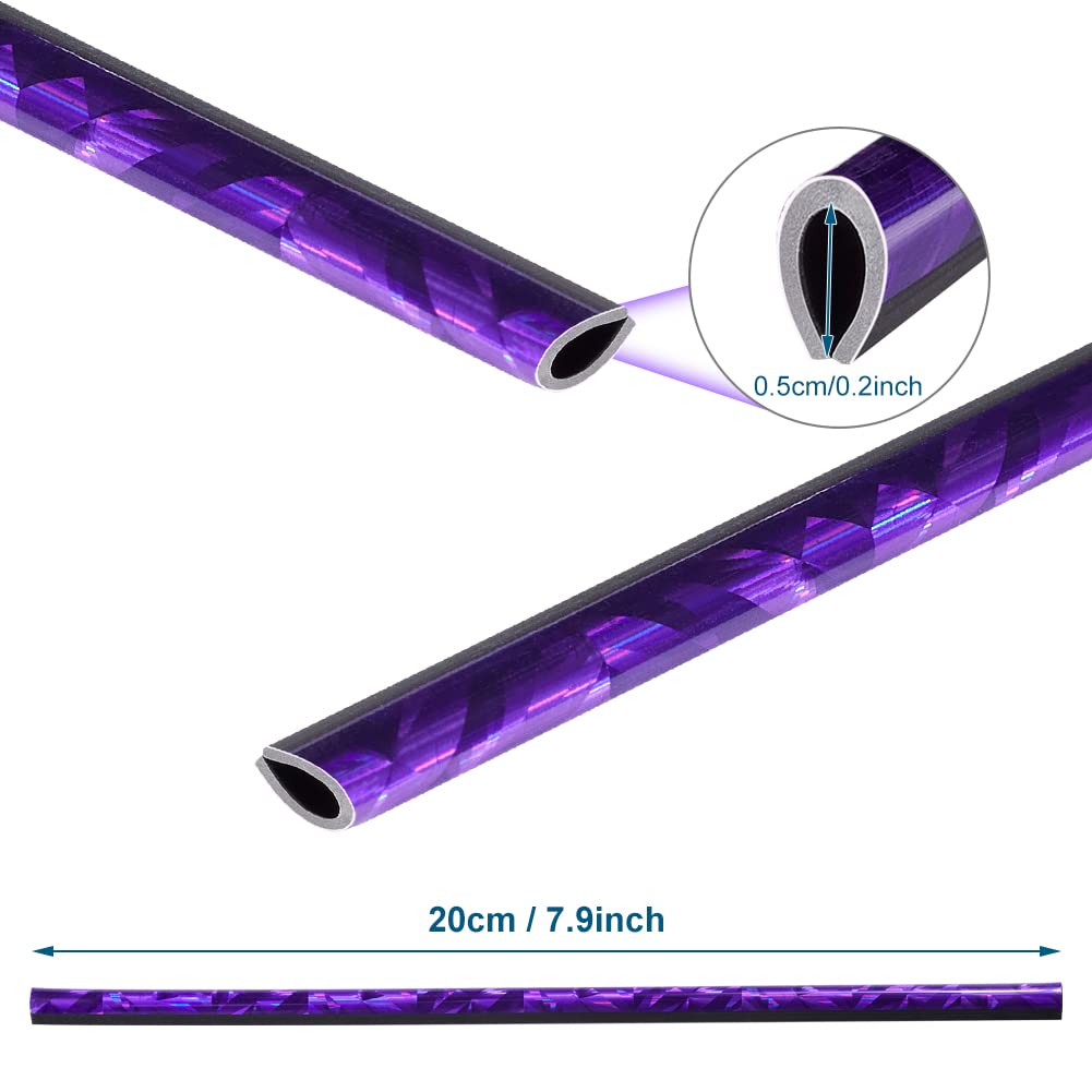 10Pcs Violet Car AC Vent Decoration Strip - DIY Interior Moulding Trim for Auto Air Conditioner Outlet, Upgrade Your Car Interior Accessories for Stylish Driving Experience