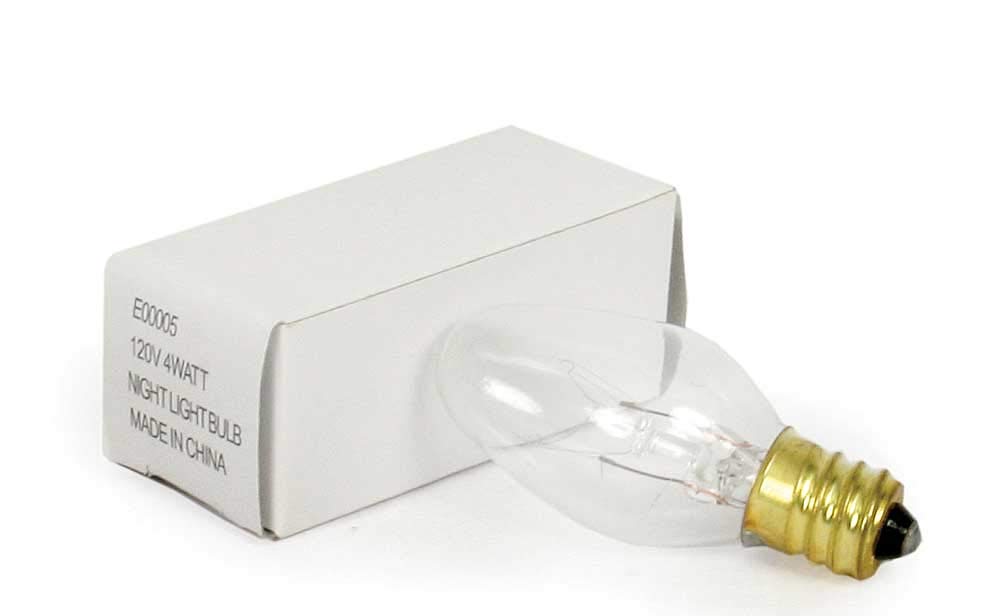 4 Watt Clear Night Light Bulb - Energy Efficient LED Plug-in Bulbs (Pack of 25) - Perfect for Hallways, Bathrooms, Nurseries & Bedrooms