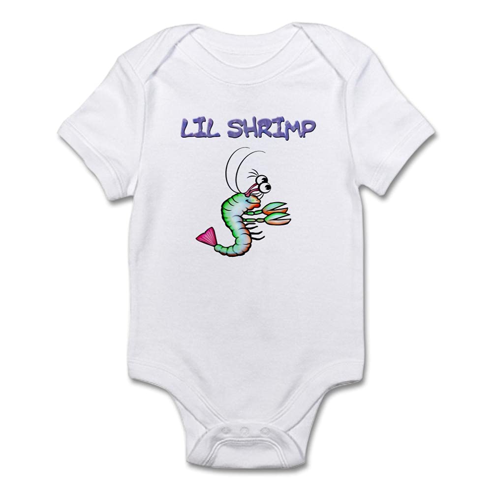 Lil Shrimp Baby Bodysuit - Cute Infant Onesie for Boys & Girls | Perfect for Newborn Photos, Beach Outfits & Family Matching