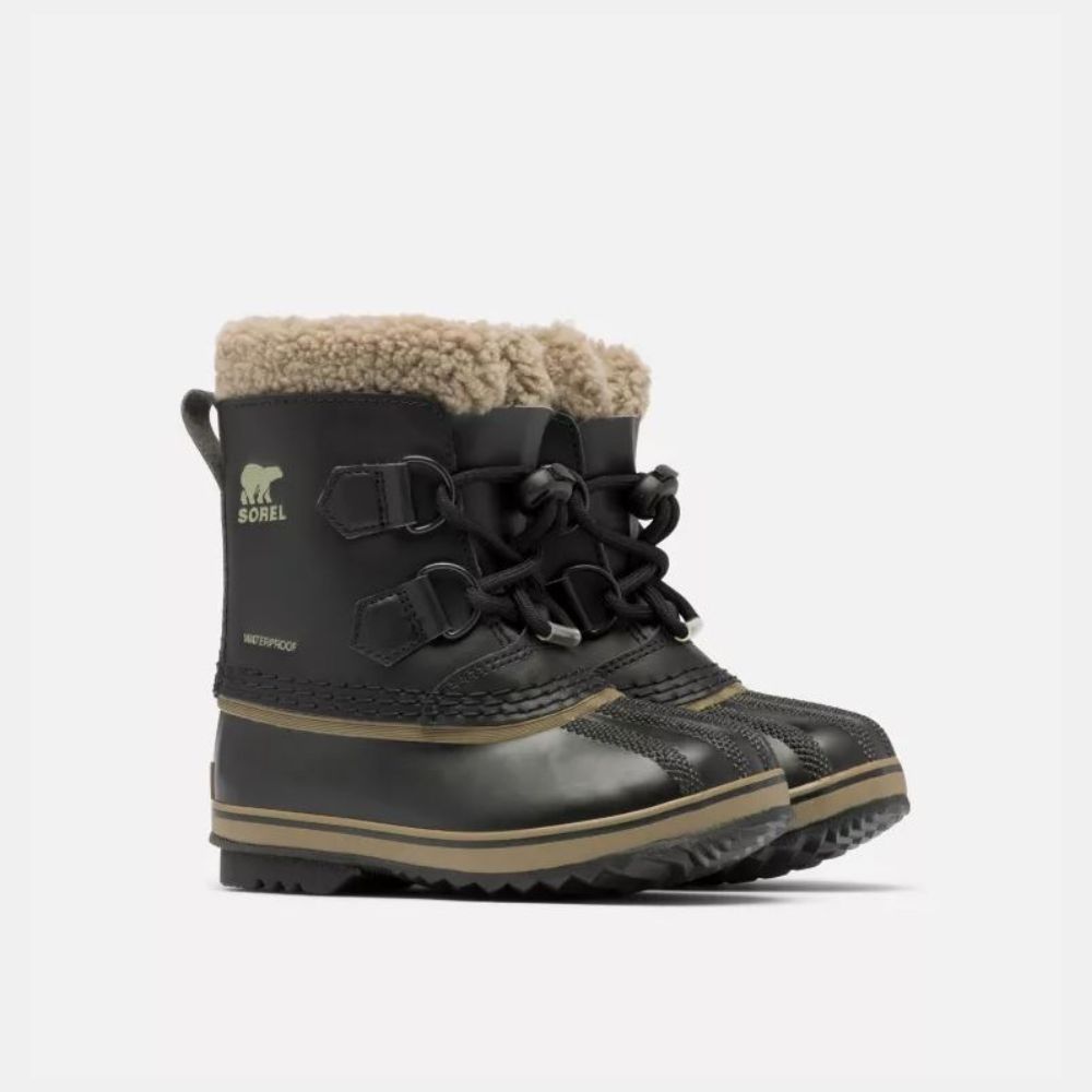 Sorel Yoot Pac Leather Kids Snow Boots - Waterproof Winter Boots for Boys & Girls, Size UK 11 (Toddler) - Perfect for Snow Play, School & Outdoor Adventures