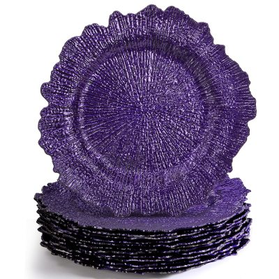 A Night to Remember: The Elegance of Purple Charger Plates