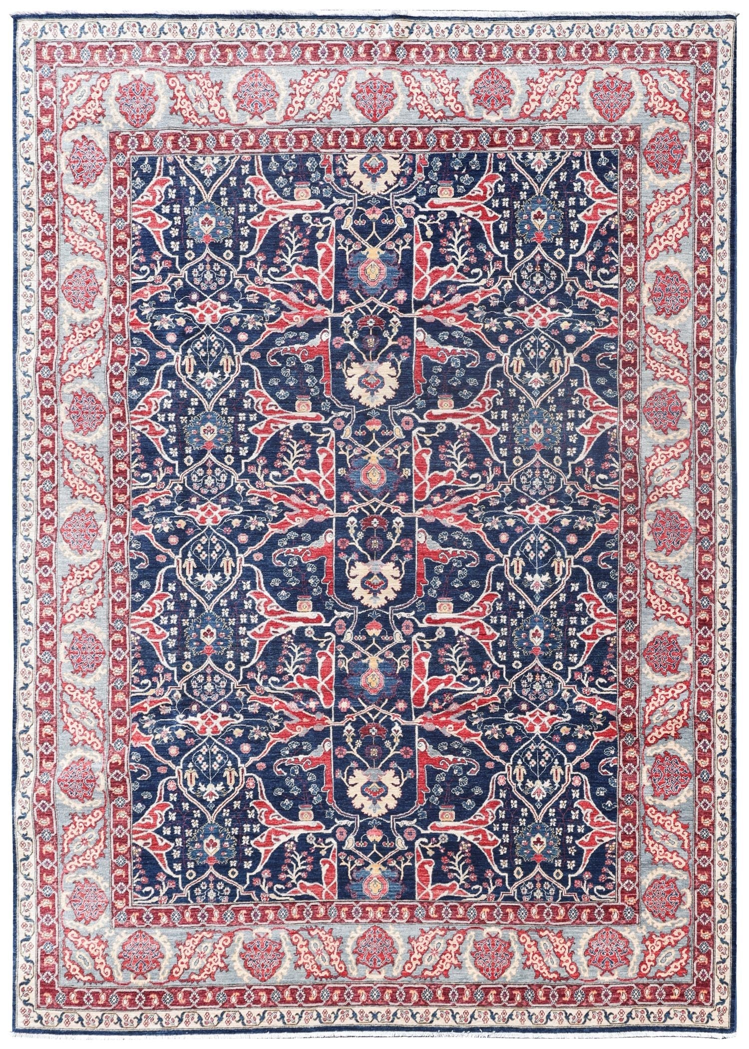 Handwoven Arabesque Bijar Tribal Rug J74911 - Authentic Persian Design for Living Room, Bedroom & Home Decor