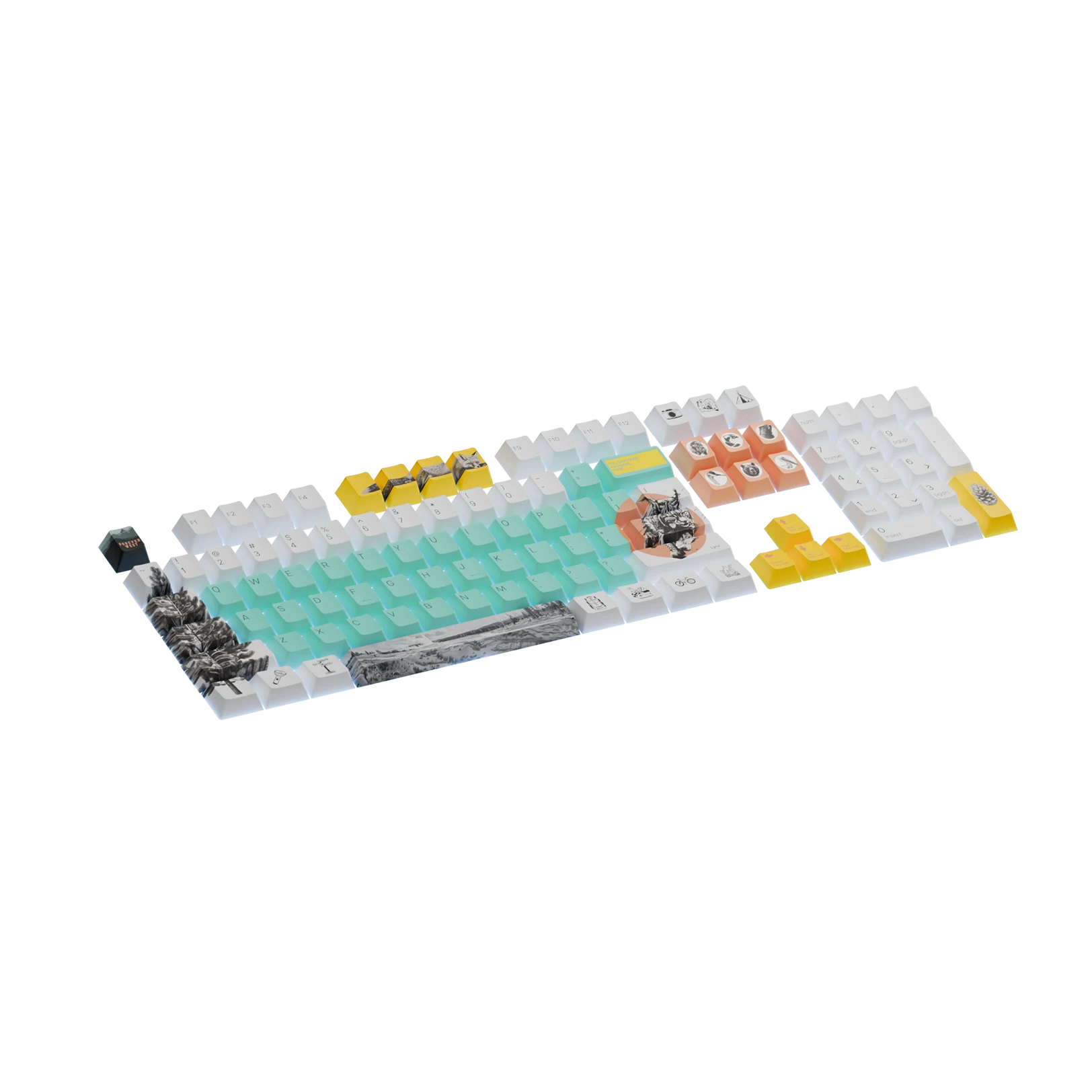 Limited Edition Yellowstone Keycaps - Custom Mechanical Keyboard Keycaps for Gaming & Typing - Perfect for PC, Mac & Laptop Keyboards