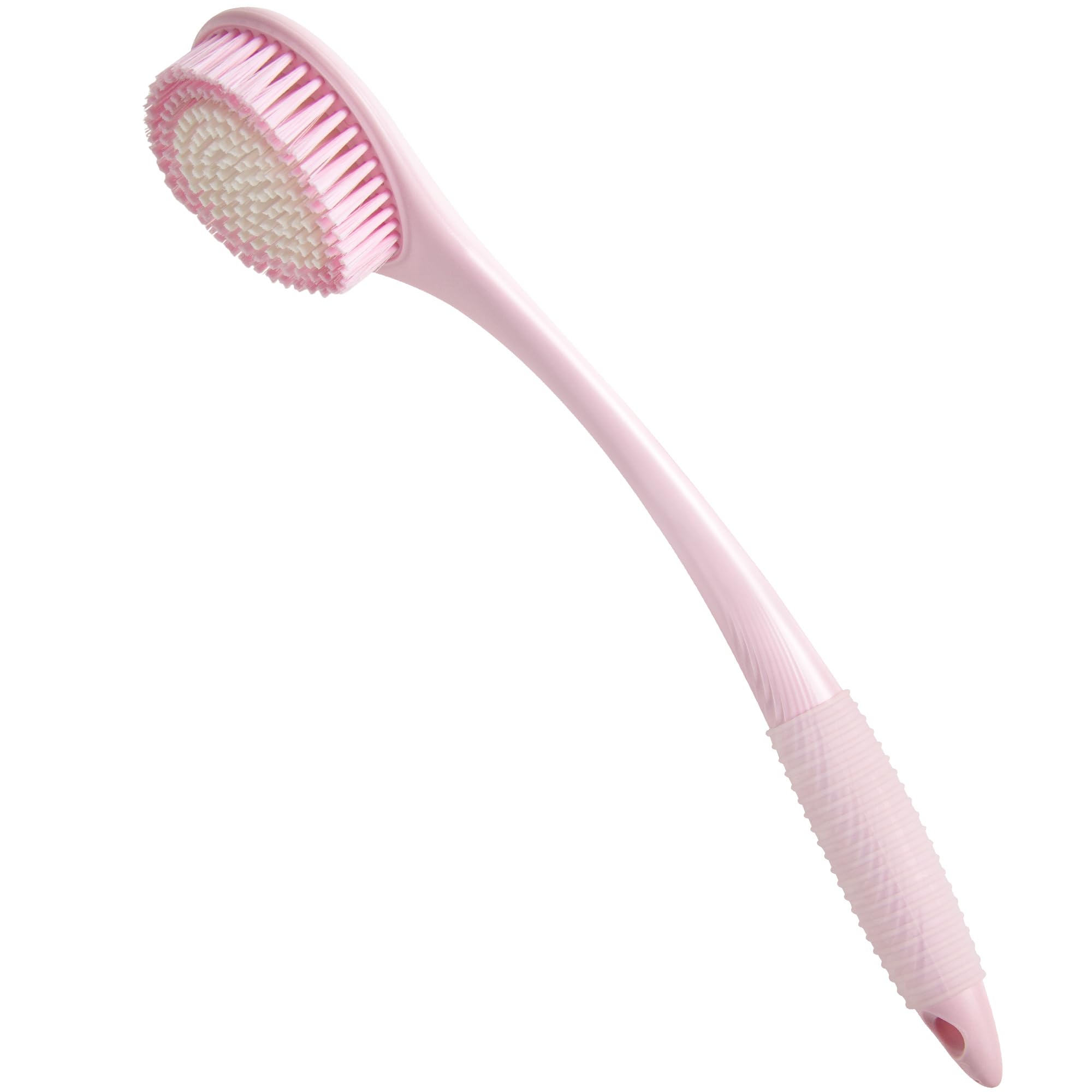 BEDELITE Long Handle Back Brush - Soft Exfoliating Shower Brush for Men & Women, Pink - Perfect for Deep Cleaning & Skin Care