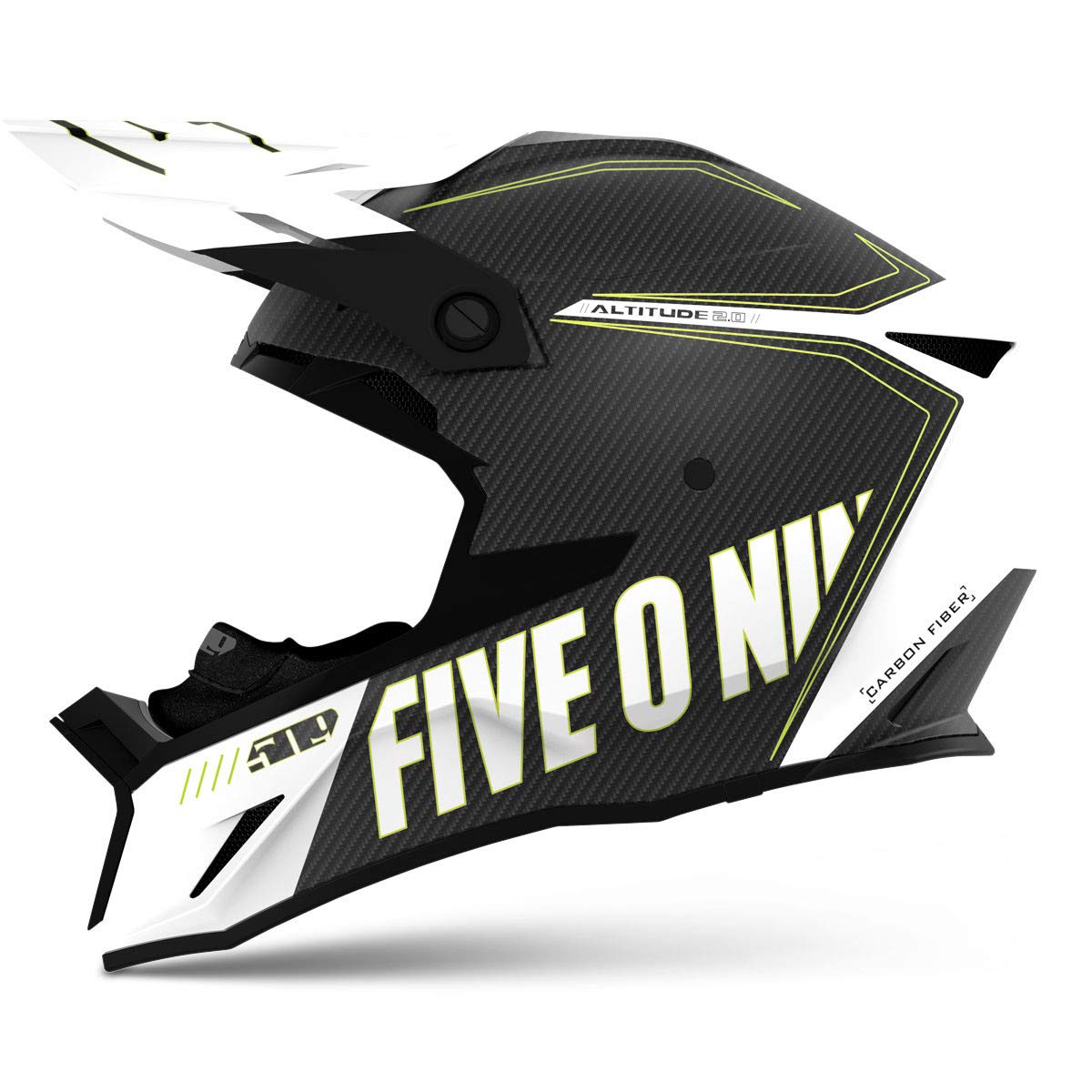 509 Altitude 2.0 Carbon Fiber Snowmobile Helmet - Storm Chaser 2021 Model - 2X-Large Size - Lightweight & Durable for Extreme Winter Sports & Snowmobiling Adventures