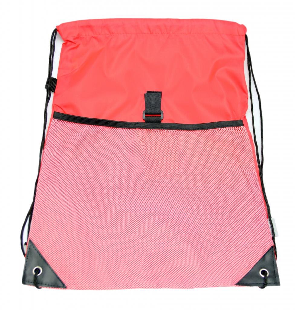 Wholesale Drawstring Cinch Bag Backpack with Mesh Pocket - Lightweight & Durable for Gym, Travel, School & Sports - Bulk Pack of 10