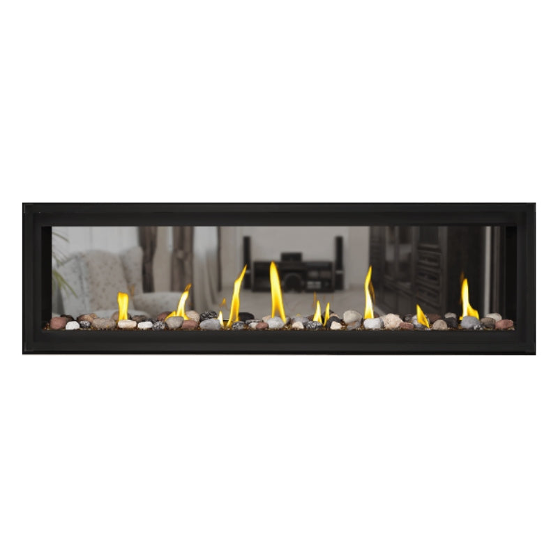 Napoleon Luxuria 74 See-Through Linear Direct Vent Gas Fireplace - LVX74N2X | Modern Home Heating & Stylish Fireplace for Living Rooms & Patios