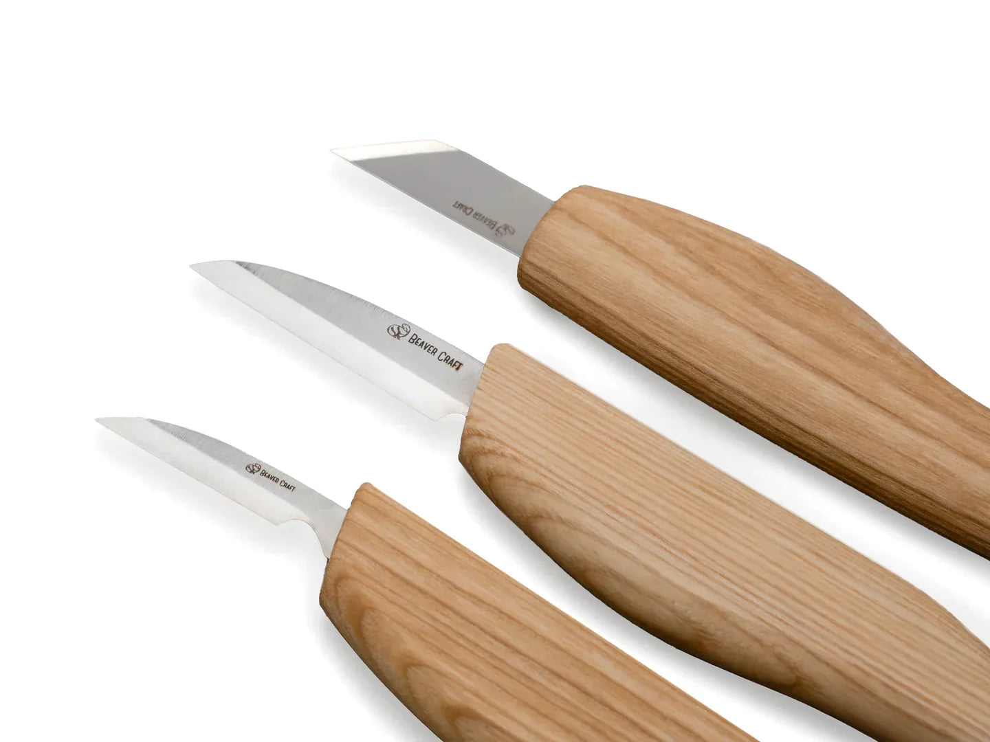 BeaverCraft S12 3-Piece Wood Carving Knife Set for Beginners - Perfect for Whittling, Spoon Carving & DIY Wood Crafts