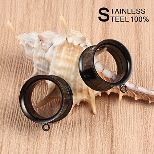 LADEMAYH 3 Pairs Stainless Steel Ear Gauges & Tunnels for Men and Women - DIY Stretching Plugs, Body Piercing Jewelry - Perfect for Daily Wear, Parties and Alternative Fashion Styles