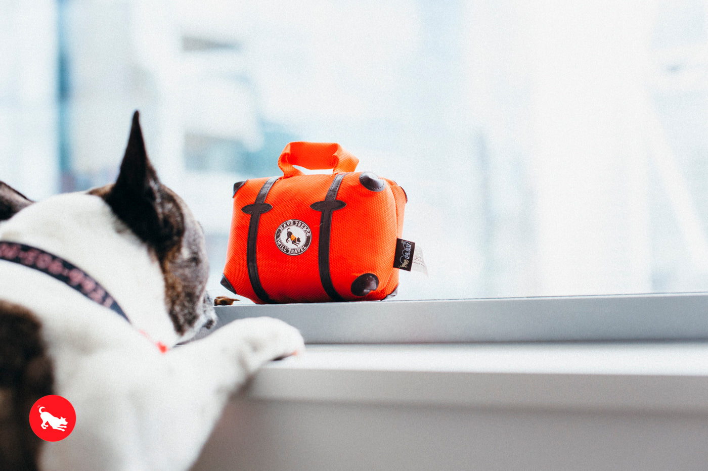 Globetrotter Plush Dog Toy - La Maleta Travel-Themed Chew Toy for Dogs | Pet P.L.A.Y. | Perfect for Travel, Playtime & Cuddling