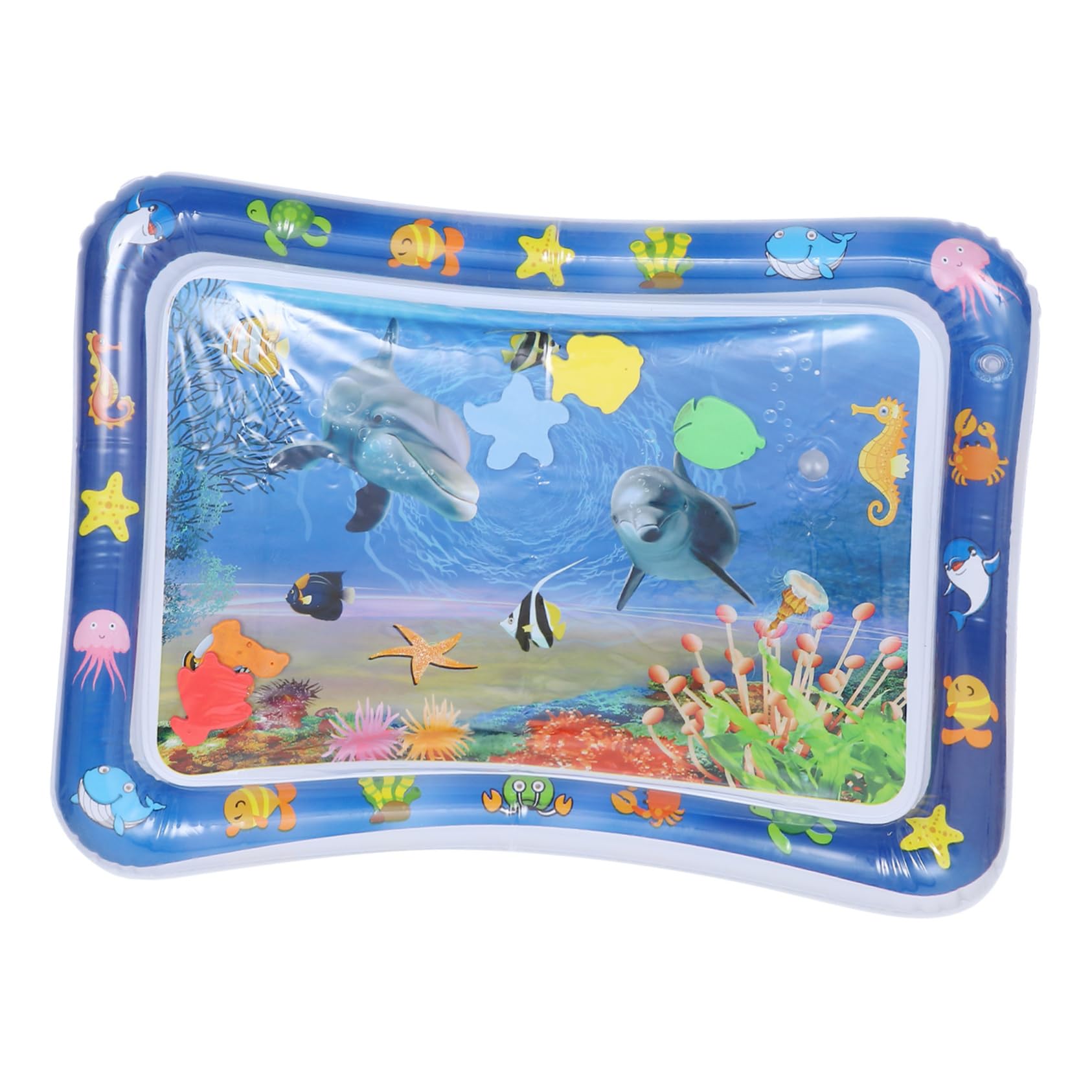 ULDIGI Inflatable Water Play Mat for Babies - Blue Plastic Water Cushion Pad, Outdoor & Indoor Toddler Activity Mat - Perfect for Pool, Beach, Backyard, and Playroom Fun
