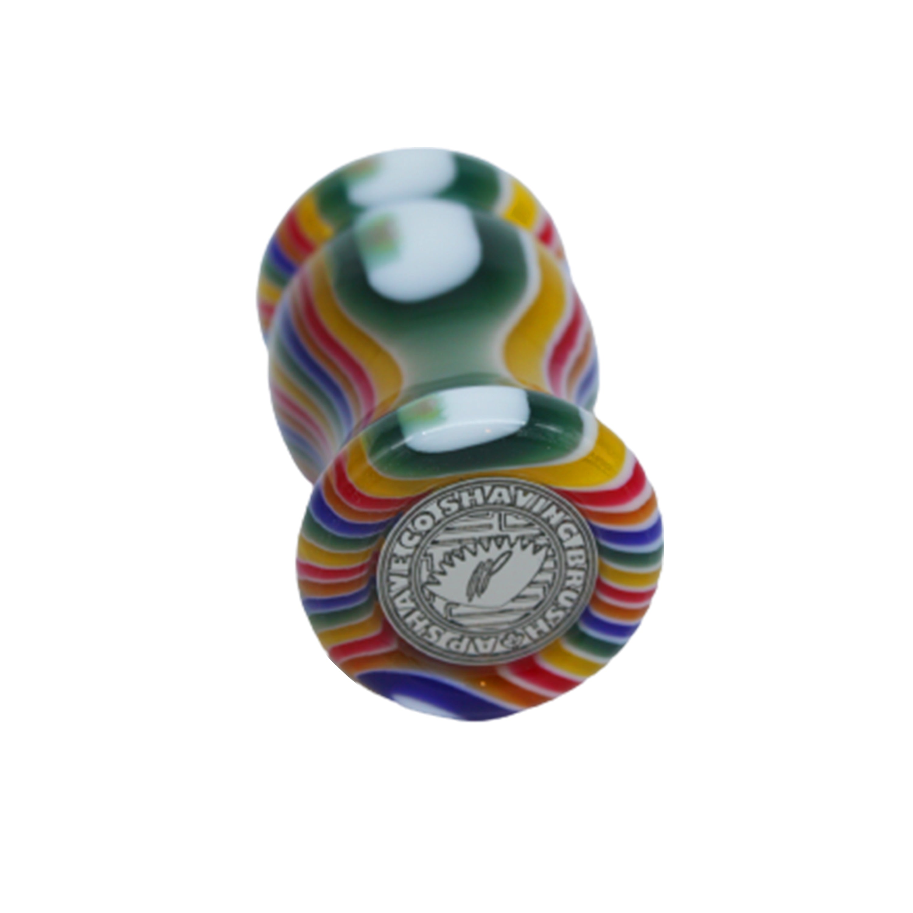 Handcrafted Candy Stripe Shaving Brush Handle - Fits 24mm & 26mm Knots - Perfect for Wet Shaving & Grooming Kits - Luxury Bathroom Accessory for Men