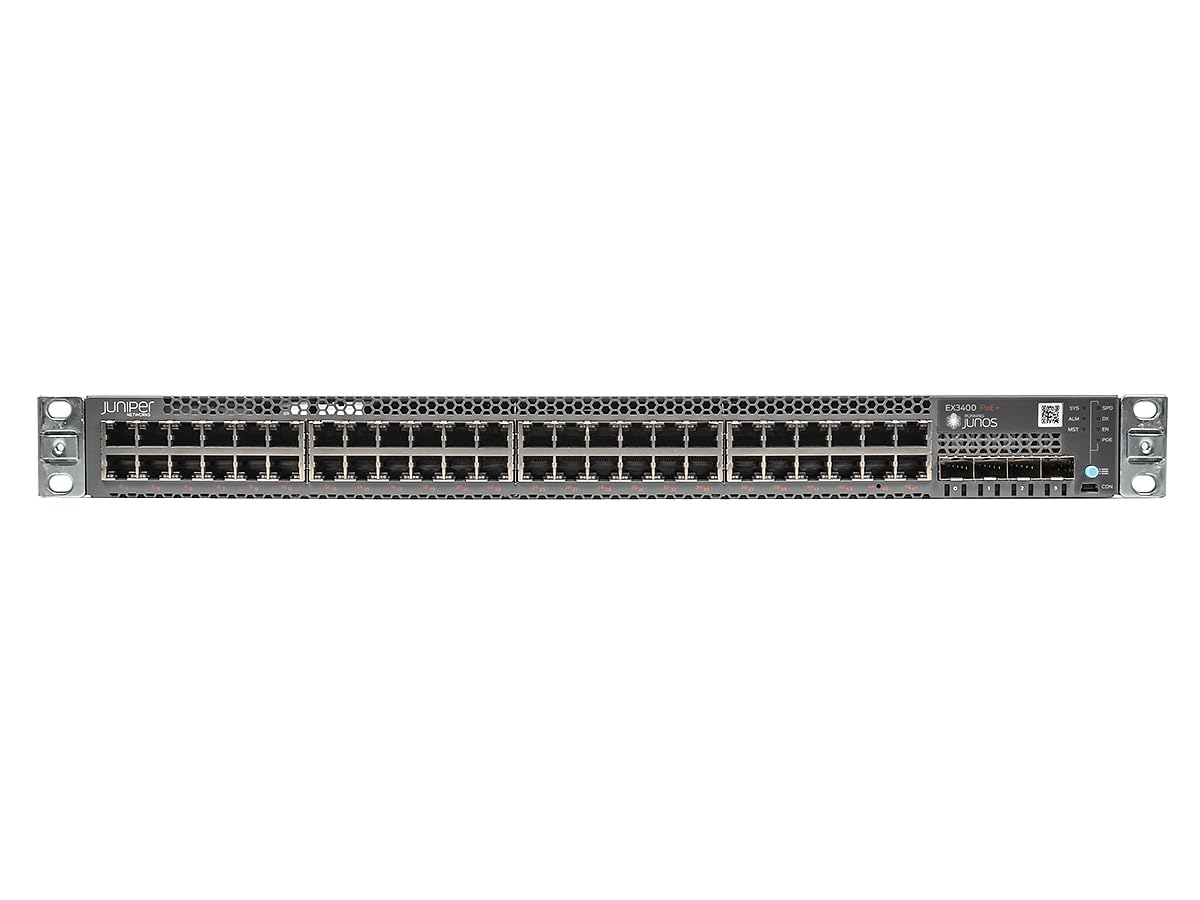 Juniper EX3400-48P 48-Port PoE Ethernet Switch | Certified Refurbished | Ideal for Business Networks, Data Centers & Office IT Infrastructure