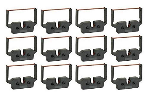 Adler Royal 120/248/300/400/420/48/487 Compatible Printer Ribbon Cartridge - Black/Red Ink (12-Pack) - Perfect for Office Printing, Receipts & POS Systems