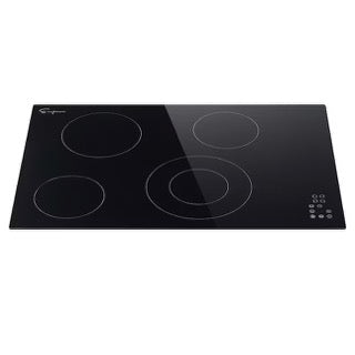 Empava 30-Inch 4-Burner Black Electric Radiant Cooktop - 30REC12 | Modern Kitchen Stove for Fast Cooking, Boiling & Simmering | Perfect for Home Chefs & Small Families