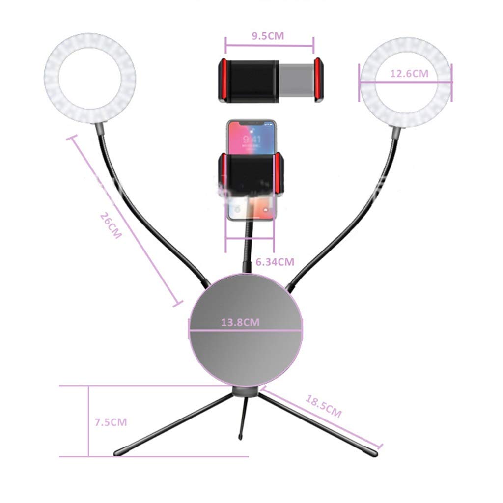 360° Rotating Mini Ring Light with Tripod - Perfect for Makeup, Videos & Selfies