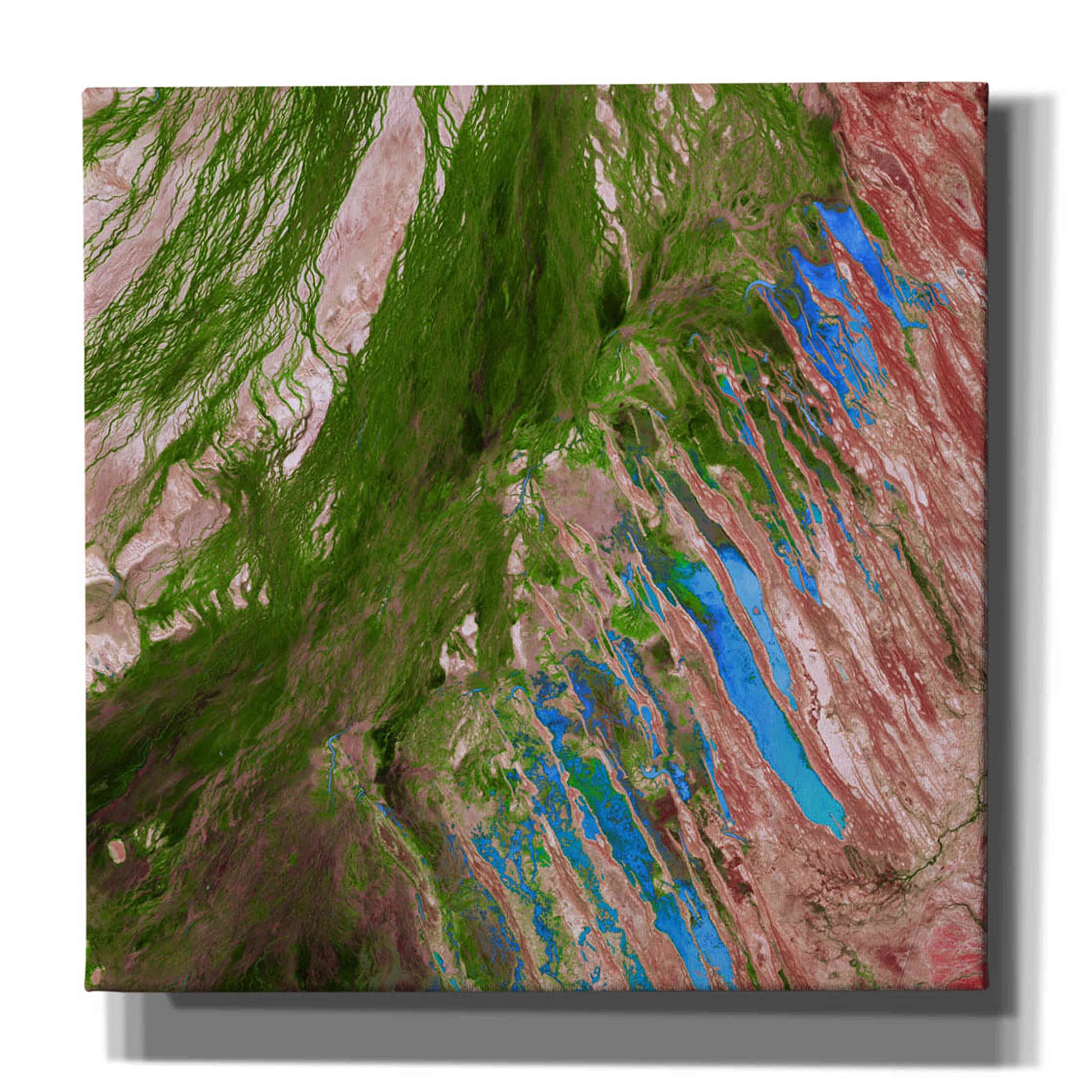 Epic Graffiti 'Earth as Art: Painting the Desert' Canvas Wall Art Print - 18x18 Inches Modern Home Decor for Living Room, Bedroom & Office