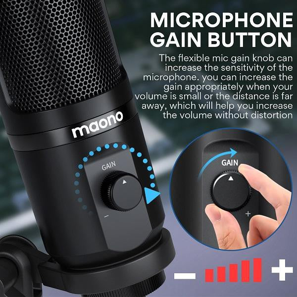 Maono AU PM461TR Professional USB/XLR Dynamic Microphone for Podcasting, Streaming & Recording - Ideal for Home Studio, Gaming & Voiceovers