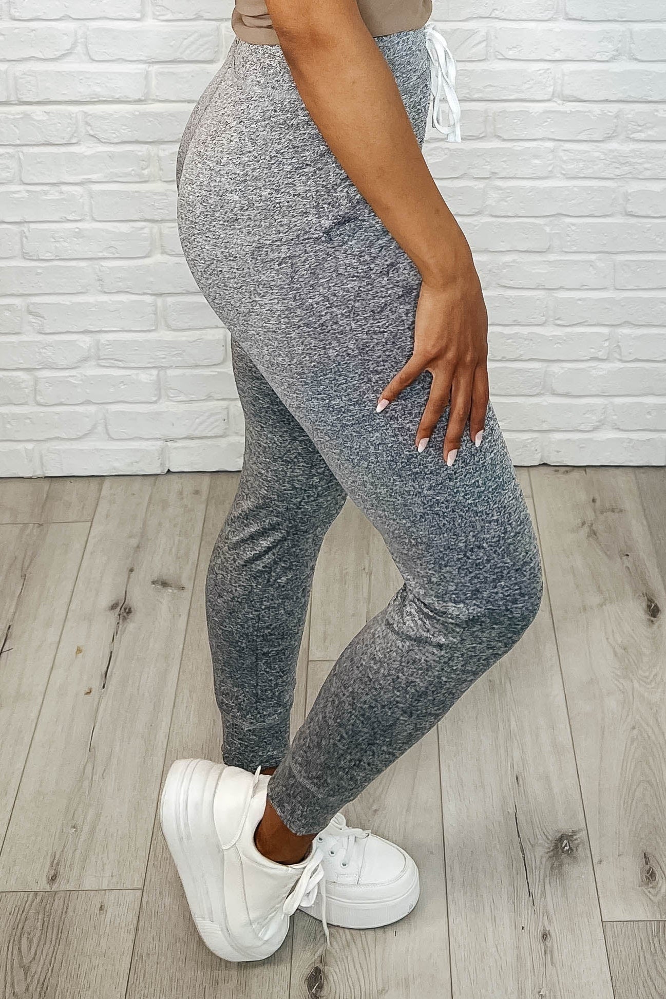 Women's High-Waisted Gray Joggers - Soft Comfortable Lounge Pants for Running, Yoga & Casual Wear