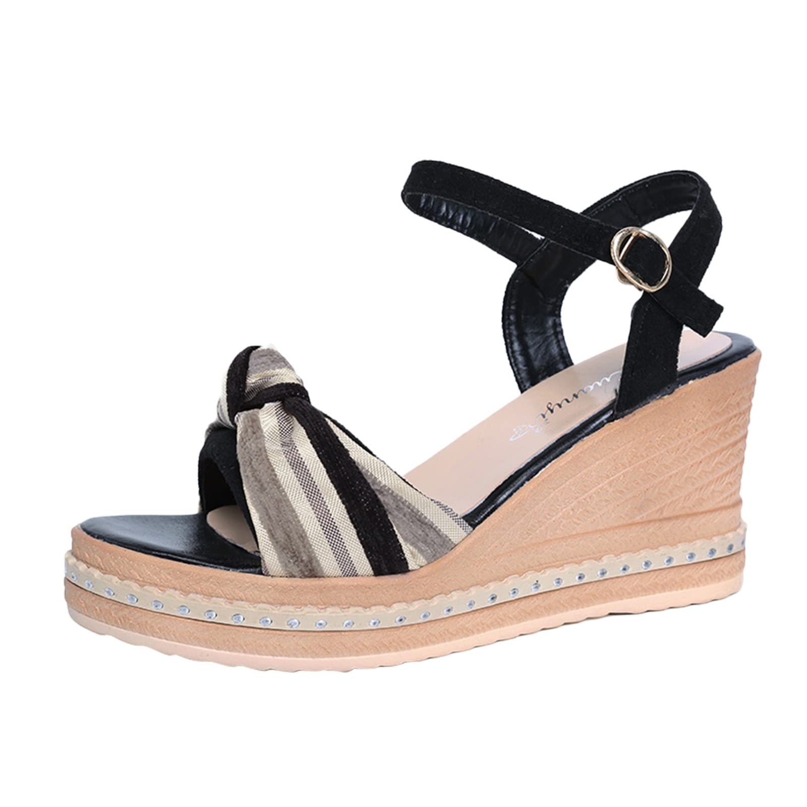 Sparkly Wedding Flats for Women - Glitter Bridal Sandals with Straps | Perfect for Beach Weddings, Bridal Showers & Special Occasions