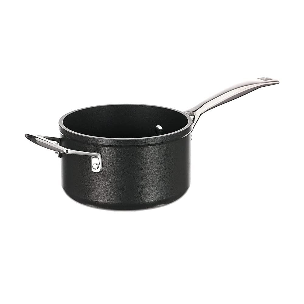 Le Creuset 3 qt. Toughened Nonstick PRO Saucepan with Glass Lid - Premium Cookware for Sauces, Stews & Pasta - Perfect for Home Chefs & Professional Kitchens