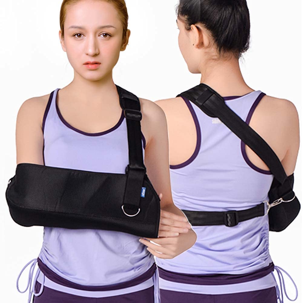 Breathable Arm Sling - Adjustable Medical Shoulder Support for Broken & Fractured Bones - Ergonomic Rotator Cuff & Arm Stabilizer - Ideal for Post-Surgery Recovery & Sports Injury Rehabilitation