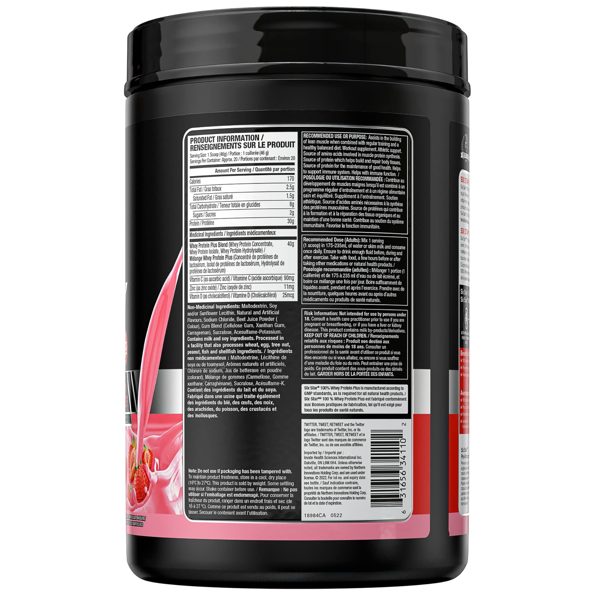 Six Star Whey Protein Powder 2 lbs & Pre Workout Explosion 212g (30 Servings) - Muscle Building & Recovery Supplement for Athletes & Gym Enthusiasts
