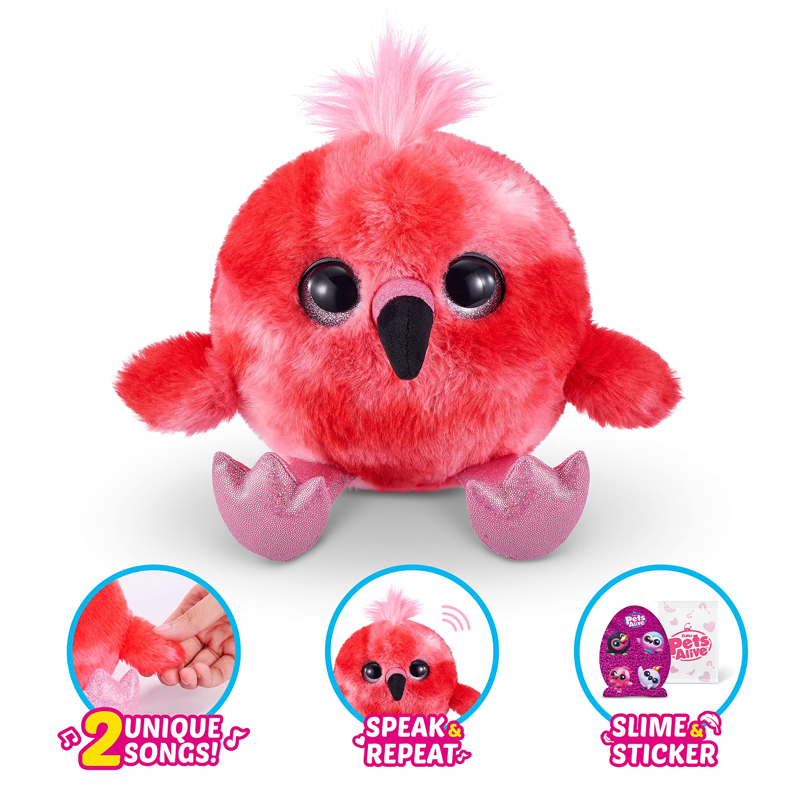 ZURU Pets Alive Chirpy Birds Electronic Talking Owl Toy - Interactive Fluffy Plush Animal with Surprise Egg, Stickers, Comb & Clay - Fun Gift for Girls & Kids | Perfect for Playtime, Birthday Parties & Collectibles