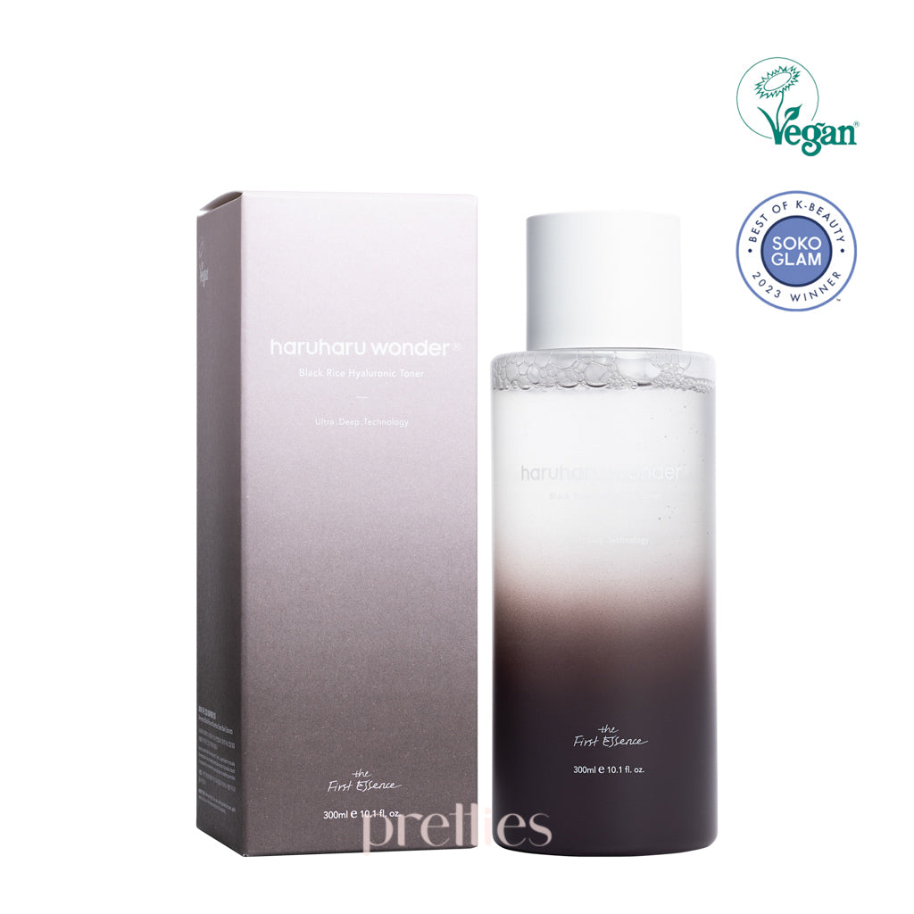 Haruharu Wonder Black Rice Hyaluronic Toner 300ml - Korean Skincare for Hydration & Anti-Aging - Perfect for Dry, Sensitive Skin & Daily Facial Routine