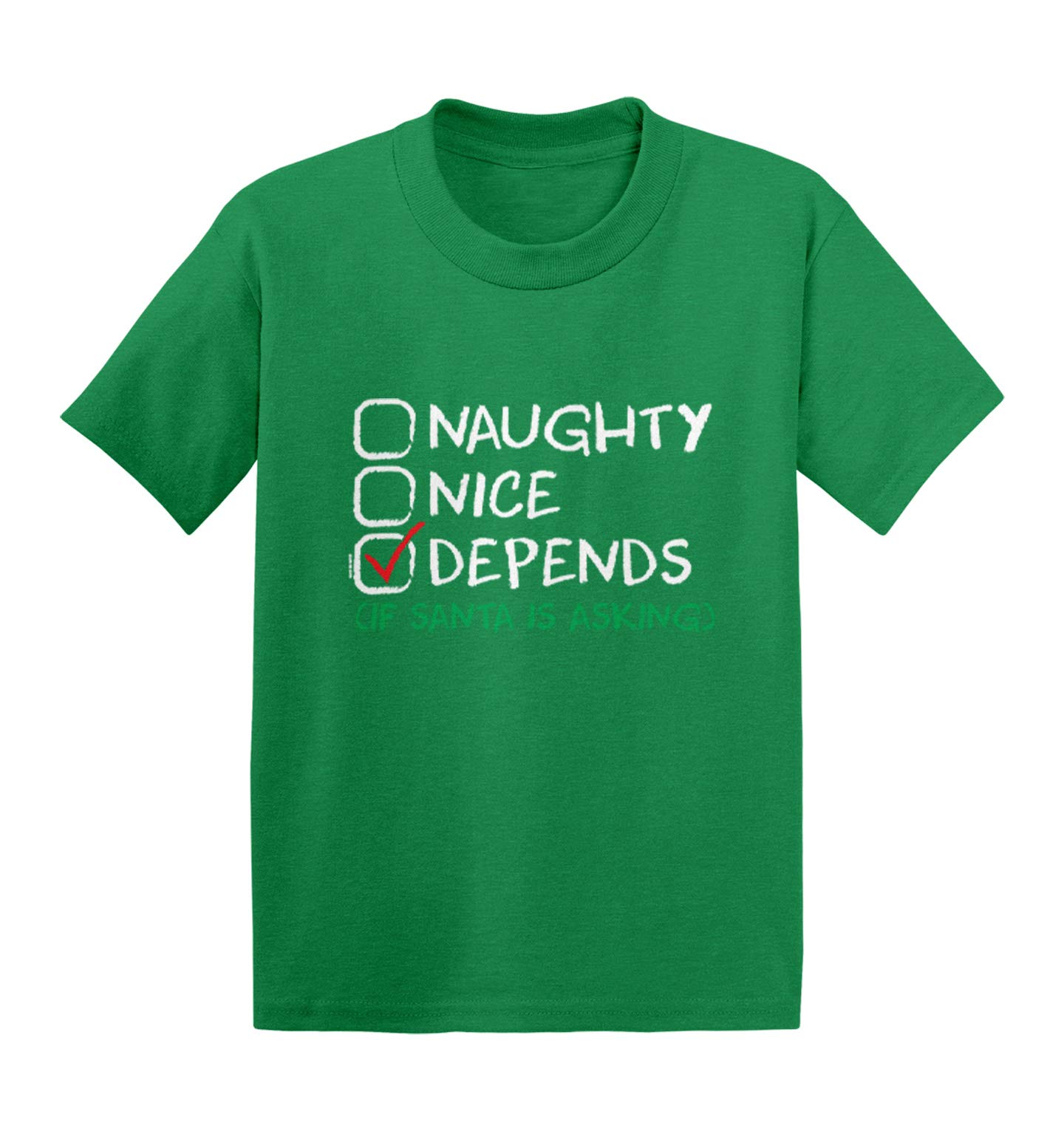 Naughty or Nice Santa Baby Cotton Jersey T-Shirt - Cute Christmas Infant & Toddler Tee - Holiday Family Matching Outfit for Photos & Parties