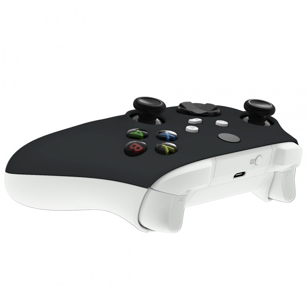 eXtremeRate Black Replacement Front Housing Shell for Xbox Series X & S Controller - Premium Customization for Enhanced Gaming Experience