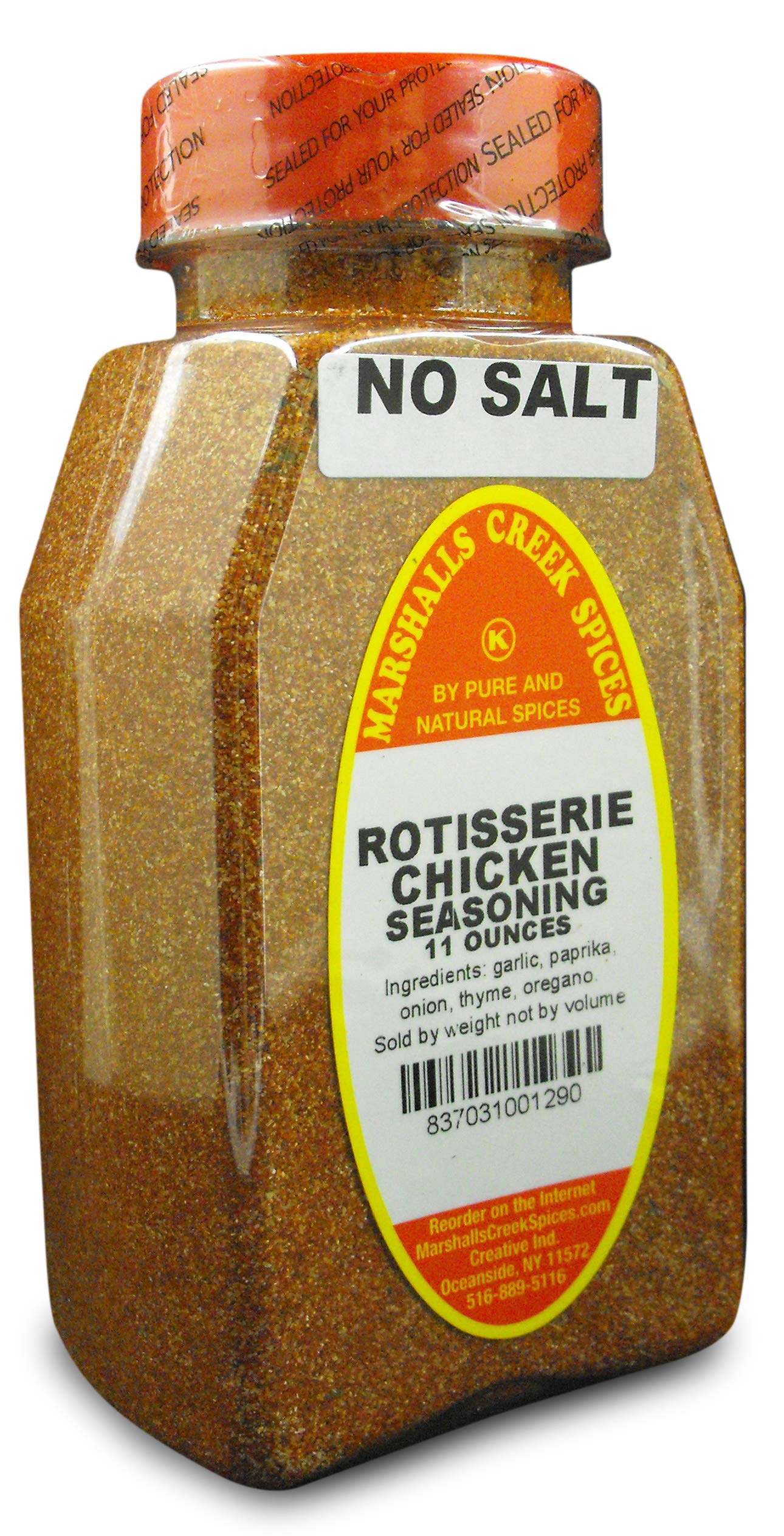 Marshalls Creek Kosher Spices - Rotisserie Chicken Seasoning No Salt 11 oz | All Natural Spice Blend for Grilling, Roasting & Homemade Chicken Dishes | Gluten-Free & Non-GMO