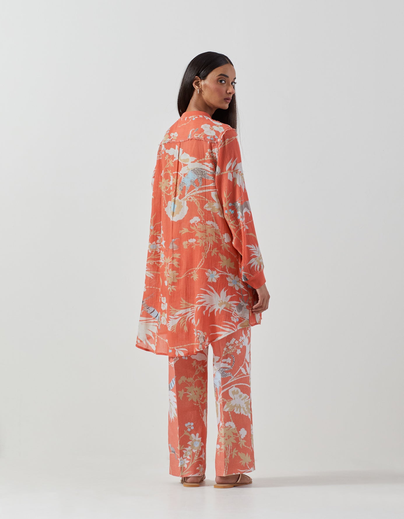 Premium Cotton Crepe Coral Shirt for Women | Soft & Breathable | Perfect for Casual Wear, Office & Summer Outfits