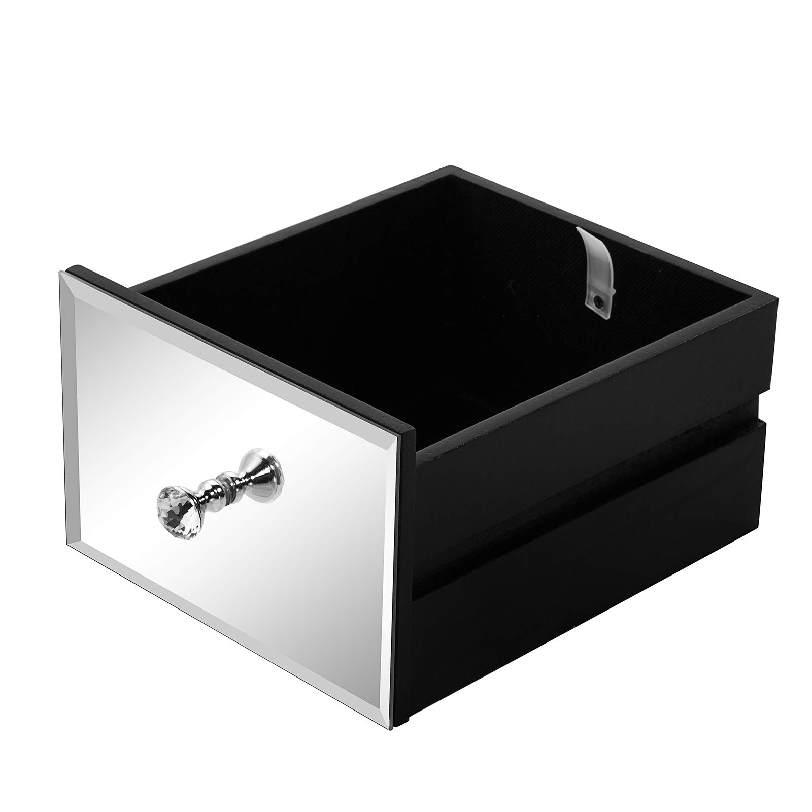 Mirrored 3-Drawer Nightstand Accent Chest Cabinet Bedside Table - Silver Finish Modern Bedroom Furniture for Small Spaces | Perfect for Bedroom, Guest Room, Apartment & Dorm Decor