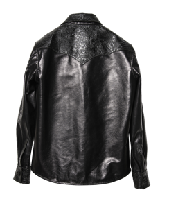 Premium Y2 Leather WJ 03 Oil Soft Horsehide Lightweight Shirt - Genuine Embossed Leather Top for Men - Perfect for Casual Wear, Office & Outdoor Adventures